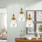 Anzio Industrial Mini Glass Pendant Lights Brass Finish Cone Shape