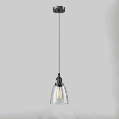 Mini Glass Bell Oil Rubbed Bronze Kitchen Island Pendant Lighting