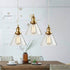 Mini Glass Pendant Lights Brass Kitchen Island Pendant Lighting 3 Pack