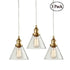 Mini Glass Pendant Lights Brass Kitchen Island Pendant Lighting 3 Pack