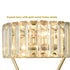 Modern 2-Light Gold Metal Wall Light Fixture with Crystal Wall Sconce for Bathroom Living Room Mid Century Light Fixture