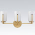 Modern 3-Light Gold Bathroom Vanity Lights with Opal Cylinders