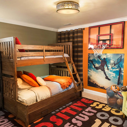 Modern 4-Light Crystal Ceiling Light Gold Flush Mount