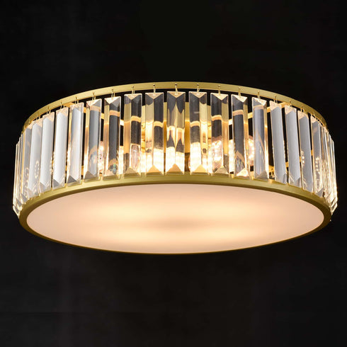 Modern 4-Light Crystal Ceiling Light Gold Flush Mount