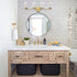 Modern 4-Light Gold Vanity Light Bathroom with Opal Cylinders