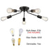 Modern 5-light Black Sputnik Flush Mount Ceiling Light for Living Room