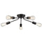 Modern 5-light Black Sputnik Flush Mount Ceiling Light for Living Room