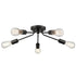 Modern 5-light Black Sputnik Flush Mount Ceiling Light for Living Room
