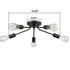 Modern 5-light Black Sputnik Flush Mount Ceiling Light for Living Room
