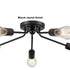 Modern 5-light Black Sputnik Flush Mount Ceiling Light for Living Room