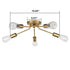 Modern 5-light Gold Sputnik Flush Mount Ceiling Light for Living Room