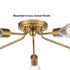 Modern 5-light Gold Sputnik Flush Mount Ceiling Light for Living Room