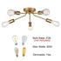 Modern 5-light Gold Sputnik Flush Mount Ceiling Light for Living Room