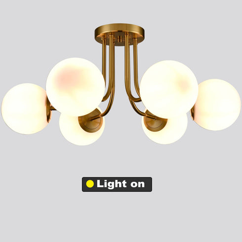 Modern Globe Ceiling Light - 6 Light
