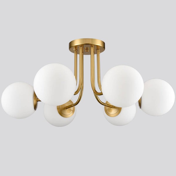Modern Globe Ceiling Light - 6 Light