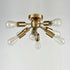 Modern 8-light Brass Sputnik Flush Mount Ceiling Light