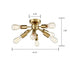 Modern Brass Sputnik Ceiling Light 8-light Flush Mount Fixture