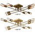 Modern 8-light Metal Gold Ceiling Light Fixture for Living Room