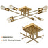Modern 8-light Metal Gold Ceiling Light Fixture for Living Room
