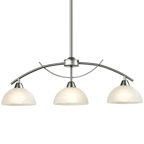 Modern 3-Light Kitchen Pendant Lighting, Brushed Nickel