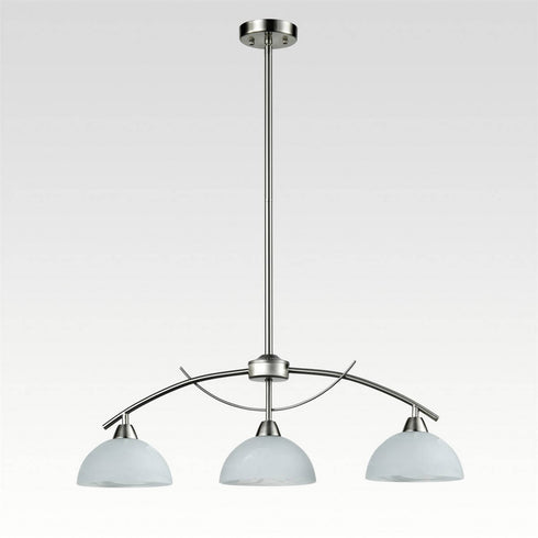 Modern 3-Light Kitchen Pendant Lighting, Brushed Nickel