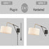 Modern Bedroom Adjustable Wall Lamp Plug-in Wall Sconce 1-Pack