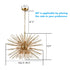 Chieti Modern Brass 12-Light Chandelier Hanging DIY Light Fixture
