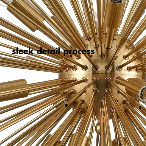 Modern Brass 12-Light Chandelier Hanging DIY Light Fixture