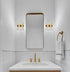 Modern Brass Crystal Wall Sconce Lighting Fixture 2 Pack