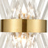 Modern Brass Crystal Wall Sconce Lighting Fixture 2 Pack