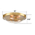 Rovigo Modern Brass Flush Mount Ceiling Light Seeded Glass Shade-3 Lights