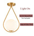 Modern Brass Flush Mount Ceiling Lights Ivory Glass Shade