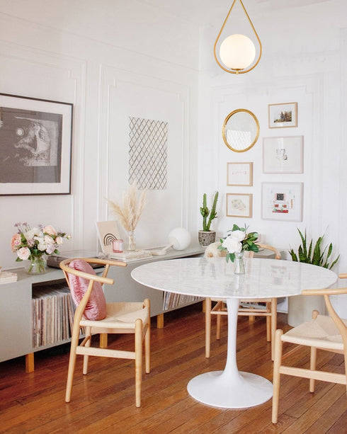 Modern Brass Flush Mount Ceiling Lights Ivory Glass Shade