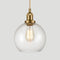 Modern Brass Globe Seeded Glass Pendant Lights Golden Finish