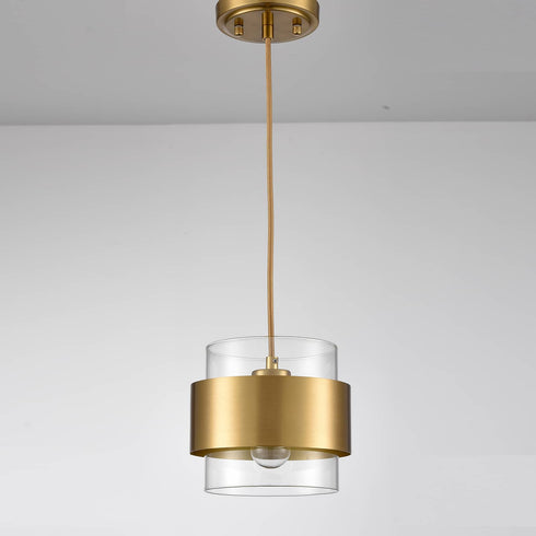 Modern Brass Kitchen Pendant Light Adjustable Hanging Light