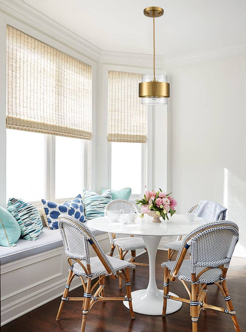 Modern Brass Kitchen Pendant Light Adjustable Hanging Light