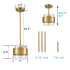 Modern Brass Kitchen Pendant Light Rod Hanging Light Fixture