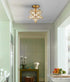 Modern Brass Moravian Star Ceiling Light with Clear Glass 12 Inches