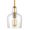 Modern Brass Glass Pendant Light for Kitchen Rod-Hung