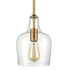 Modern Brass Glass Pendant Light for Kitchen Rod-Hung