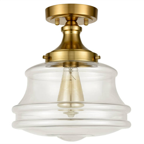 Modern Brass Schoolhouse Semi Flush Ceiling Lights Hallway