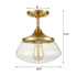 Modern Brass Semi Flush Mount Ceiling Light Fixture
