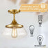 Modern Brass Semi Flush Mount Ceiling Light Fixture