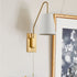 Modern Brass Wall Lamps Set of 2 Plug-In Wall Lights