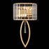 Modern Brass Wall Sconce 2 Light Crystal Bar Wall Lamp Dimmable