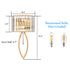Modern Brass Wall Sconce 2 Light Crystal Bar Wall Lamp Dimmable
