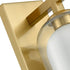 Modern Brass Wall Sconces Clear and Milky Glass Shades