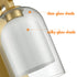 Modern Brass Wall Sconces Clear and Milky Glass Shades