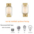 Modern Brass Wall Sconces Clear and Milky Glass Shades