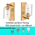 Modern Brass Wall Sconces Double Glass Shade Wall Light